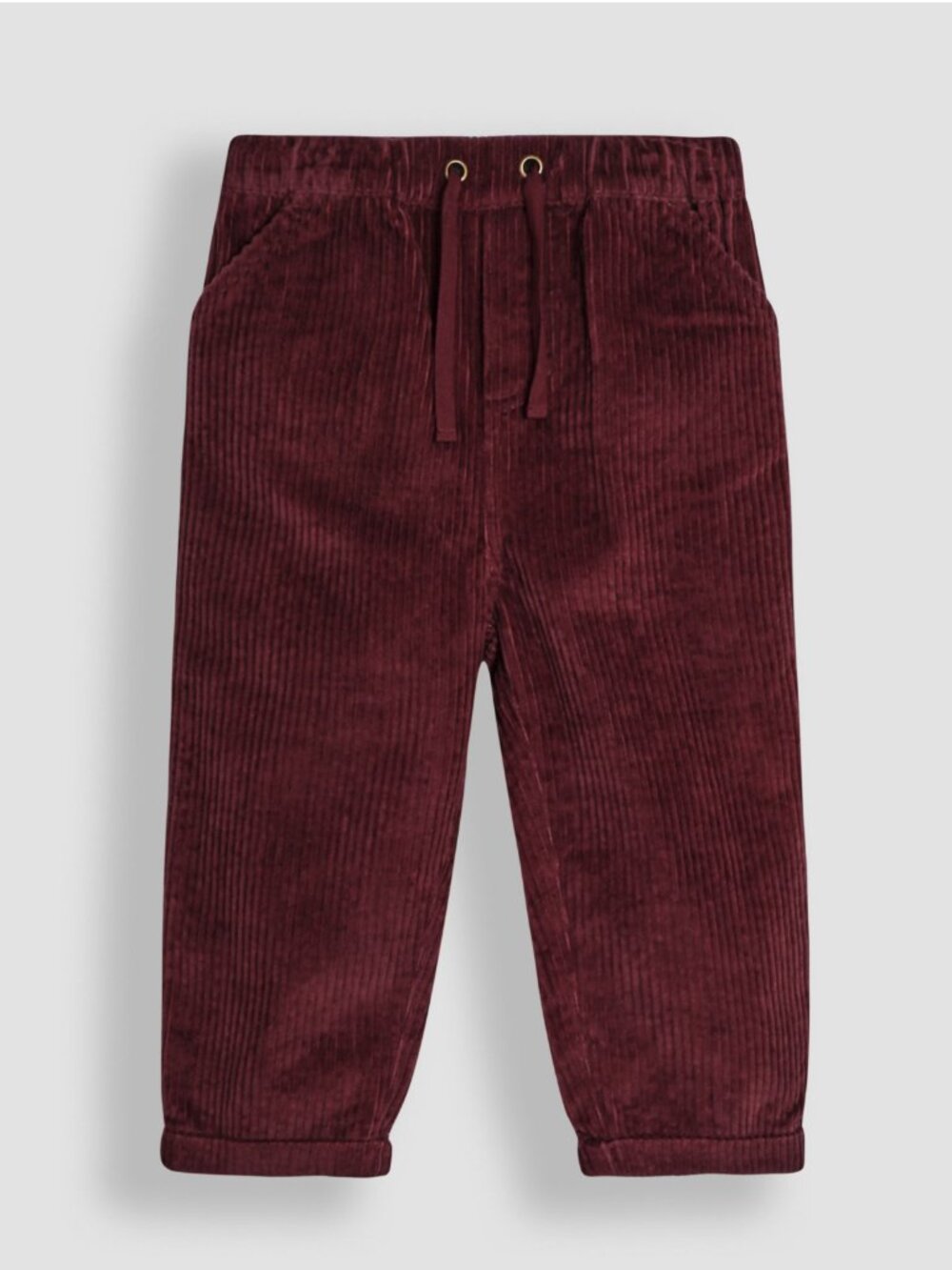 Jojo Mamann Bebe Pull On Pants 12-18 Months Corduroy Chunky Cord Burgundy